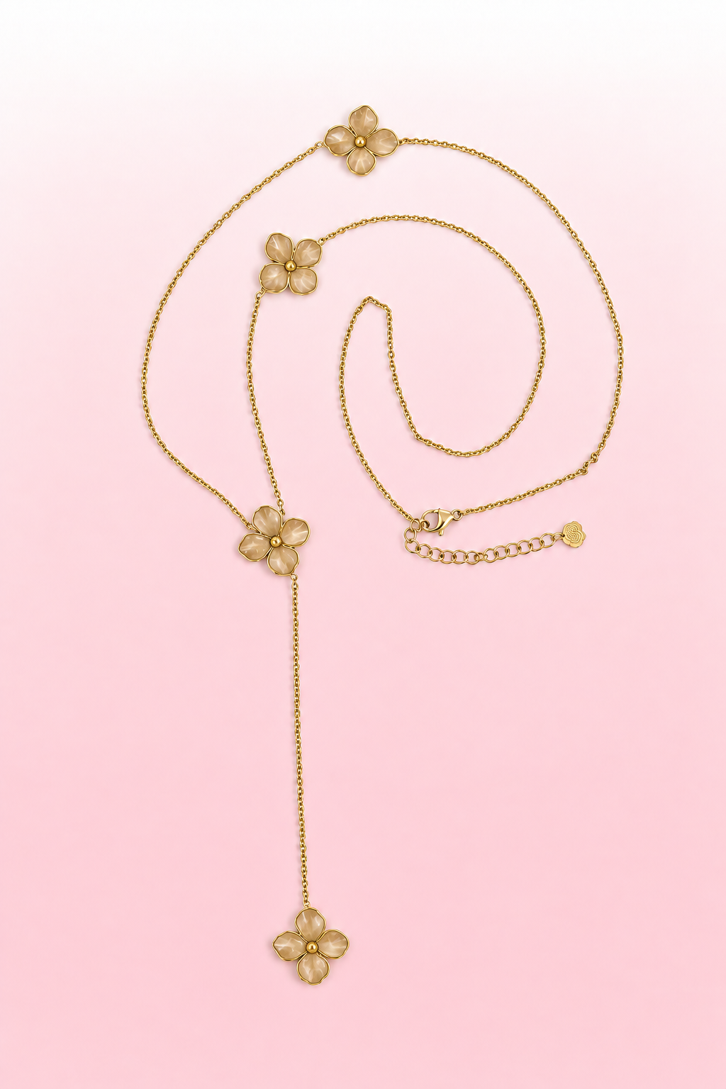 Ketting bloem klein zand