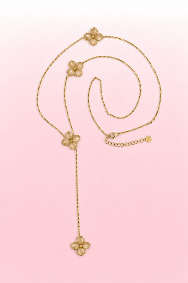 Ketting bloem klein zand