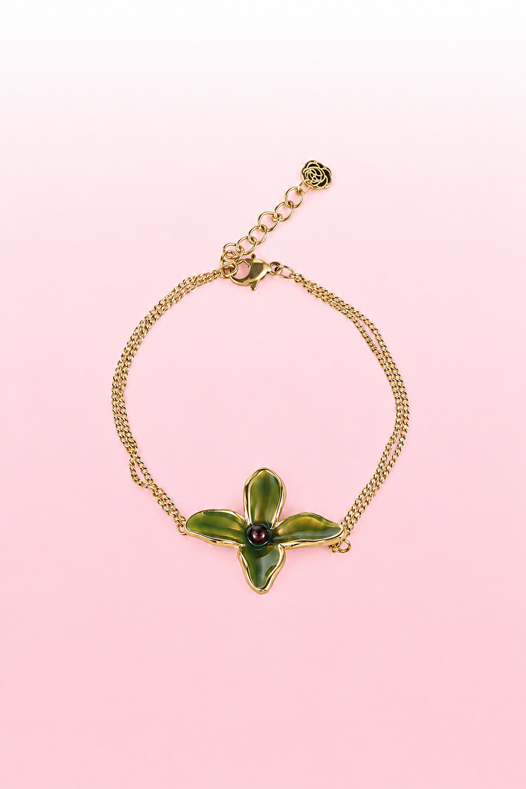 armband bloem groen