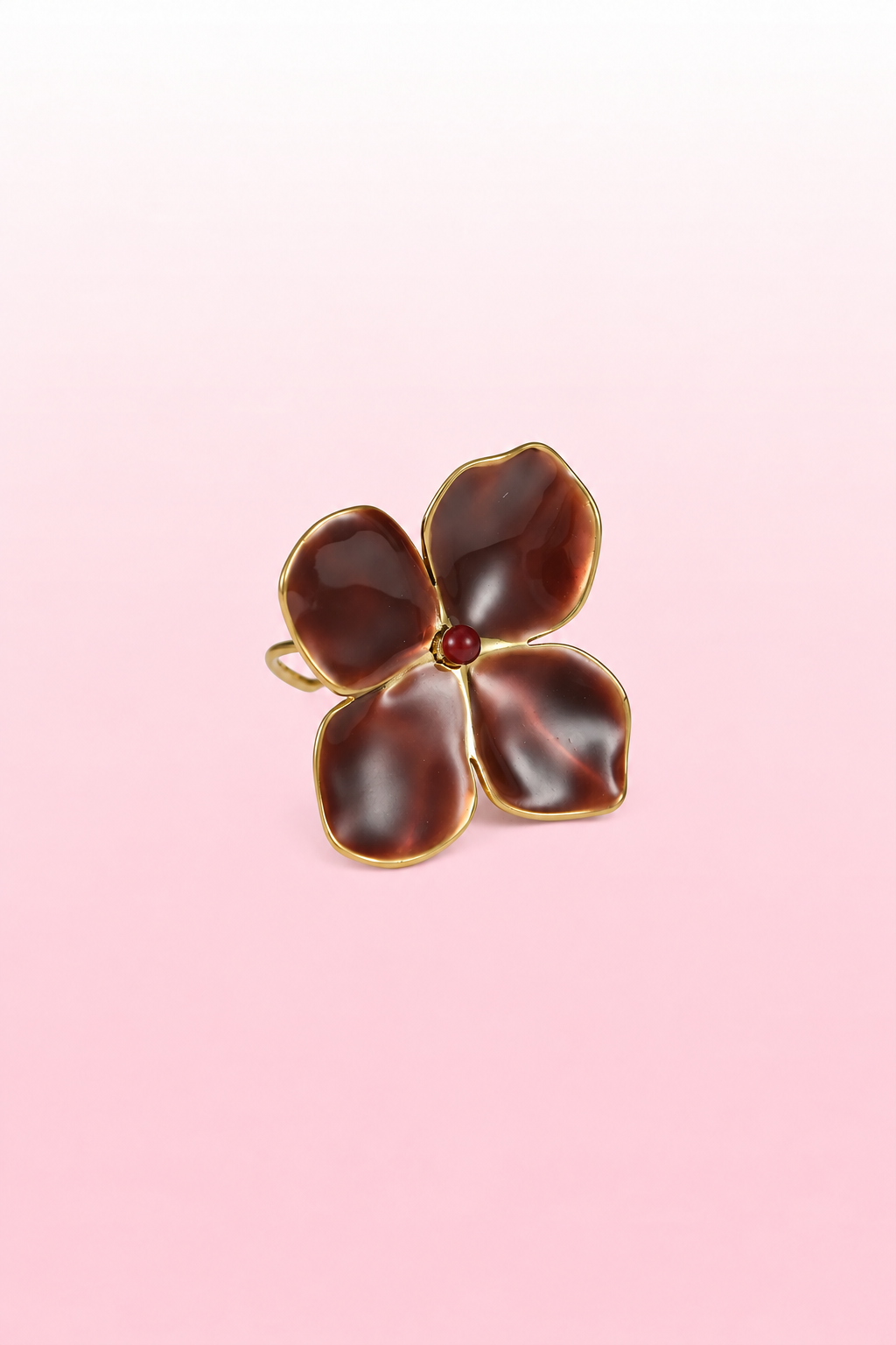 ring bloem aubergine
