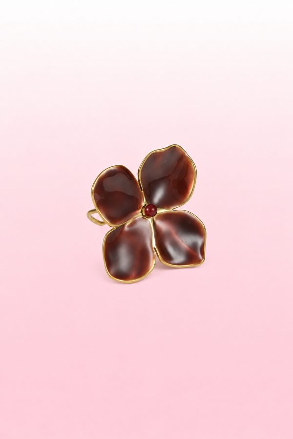 ring bloem aubergine